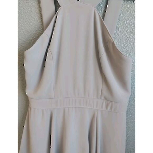 Lulu's Forevermore Gray Halter Skater Dress Size XSmall - Picture 8 of 16